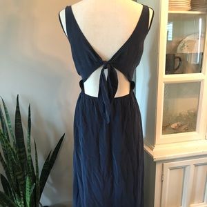 Tie back silk maxi Club Monaco